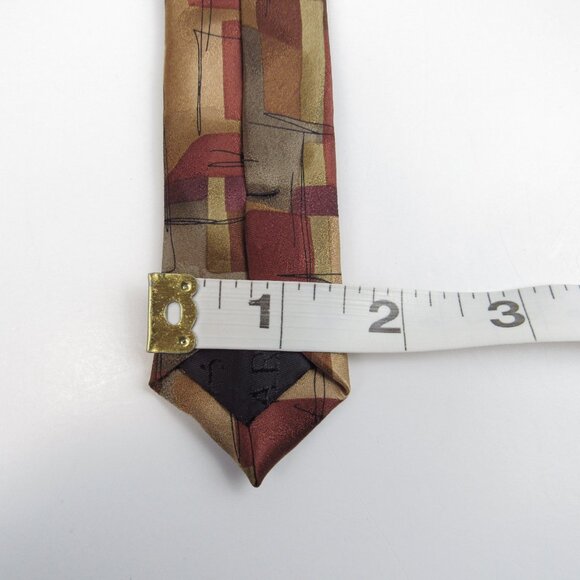 J. Garcia Vintage 2003 Tie 100% Silk Men's Classic Brown & Red Tones - Picture 12 of 12
